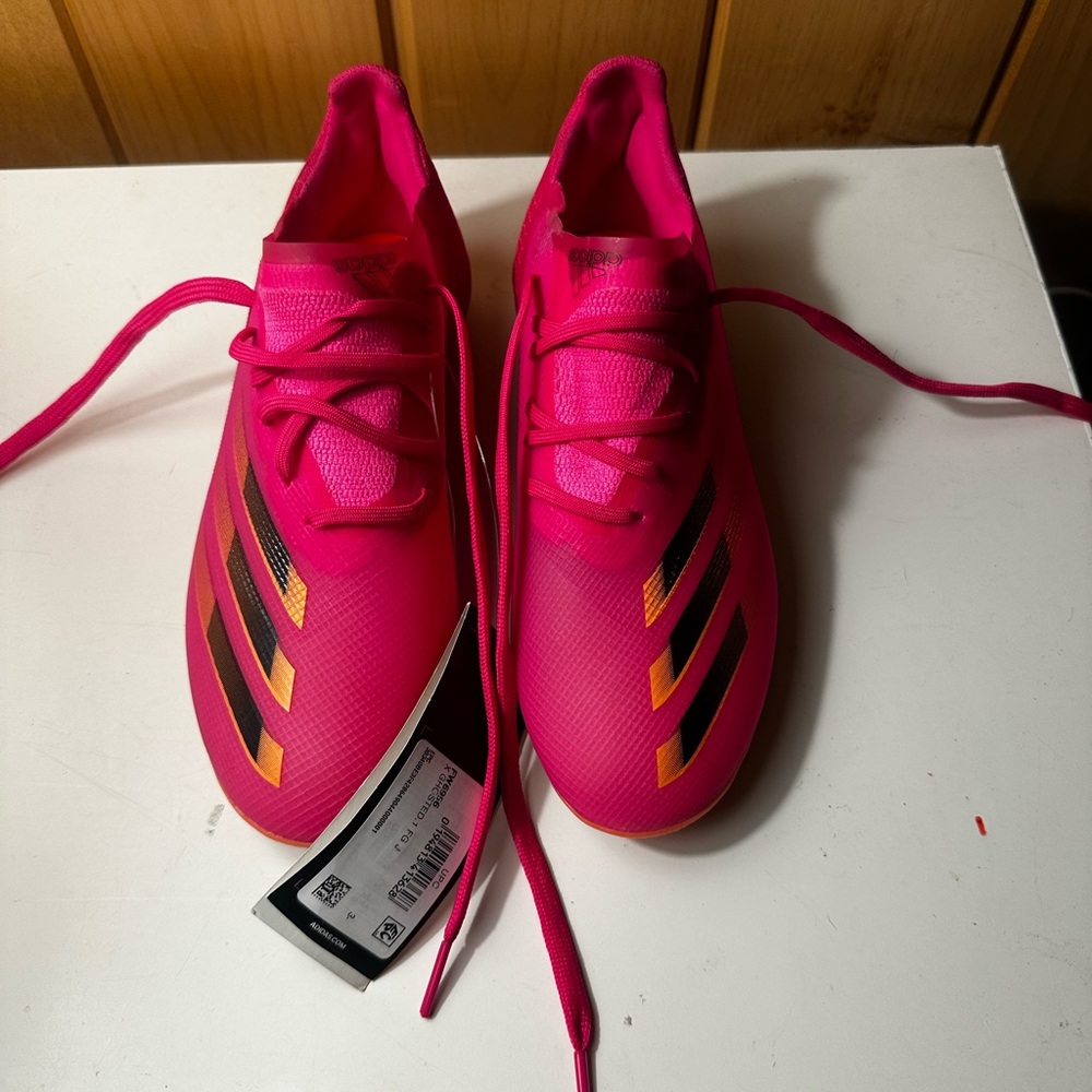 NWT Adidas X Ghosted.1 FG Soccer Cleats Size 3 Shock Pink Orange